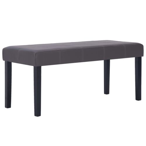 Szürke műbőr pad, 106 cm - Előszoba bútor