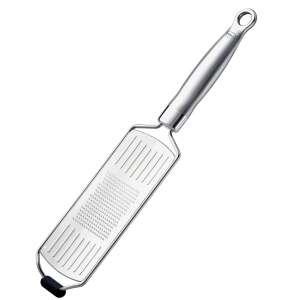 Rösle fine grater, stainless steel, for grating cheese, chocolate, ginger, cinnamon - Rösle Flat file
