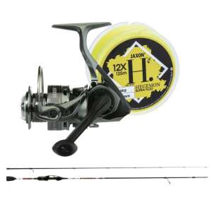 Jaxon piros-fekete pergető szett, horgászbot és ors kombináció, horgászfelszerelés - Pergető szett