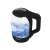 Esperanza Yukon electric kettle with LED light, 1.7L capacity, black and glass design