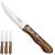 Tramontina Churrasco Jumbo Steak Knife Set, 4 pieces, with wooden handle, stainless steel, for cutting meat