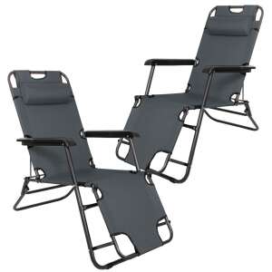 Rozkladacia leňoška SERSIMO GC13, Relax Zero Gravity, 80x60x153cm, sivá 79694635