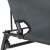 Close-up of the metal frame and fabric of the Springos folding reclining chair in dark gray color
