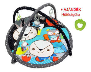 Baby Mix Játszószőnyeg + Ajándék rágóka - Nyuszi #sötétszürke