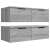 2 db Szürke Sonoma Fali Szekrény 2 Fiókkal