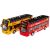Die-Cast emeletes városnéző busz modell készlet - piros és sárga 1:32 méretarány