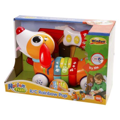 Интерактивна играчка WinFun R/C Rainbow Pup за бебета, със светлини и звуци