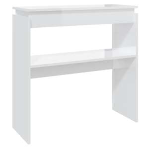 Magasfényű fehér forgácslap tálalóasztal 80 x 30 x 80 cm 53869323 