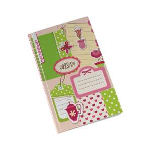 Diák zsebkönyv 2023/2024 weekly planner with floral design - REALSYSTEM