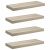 VIDAXL - 4 db Tölgyfa MDF Fali Polc - 60 x 23,5 cm 183670878