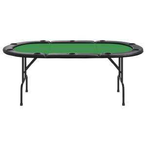 Zöld összecsukható pókerasztal 10 játékosnak 206 x 106 x 75 cm 53013296 