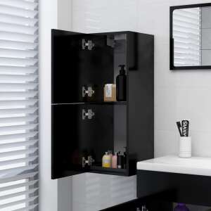 Fekete forgácslap fürdőszobaszekrény 30 x 30 x 80 cm 53016223 