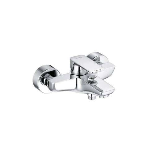 KLUDI Pure&Style single-lever bath and shower mixer tap, chrome finish