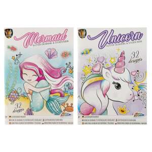 Grafix - A4 glitzerndes Ausmal- und Stickeralbum mehrfarbig 93298139 - Grafix