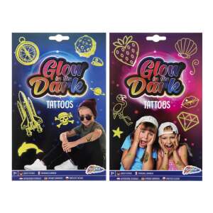 Grafix Leucht-Tattoos, 2 Bögen Leucht-Tattoos für Kinder, mit Raumfahrt-, Piraten- und Tiermotiven - Grafix