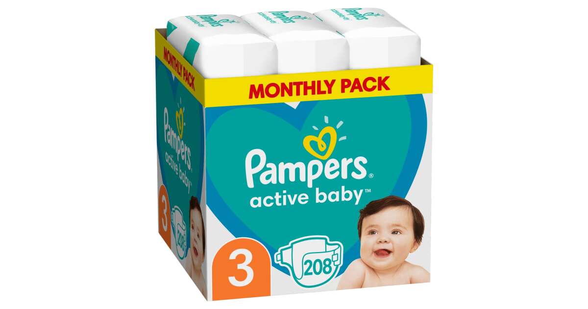 Pampers active baby store dry 3 208