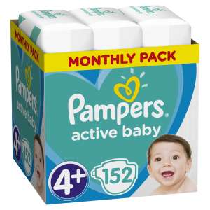 Pampers Active Baby havi Pelenkacsomag 10-15kg Maxi 4+ (152db)