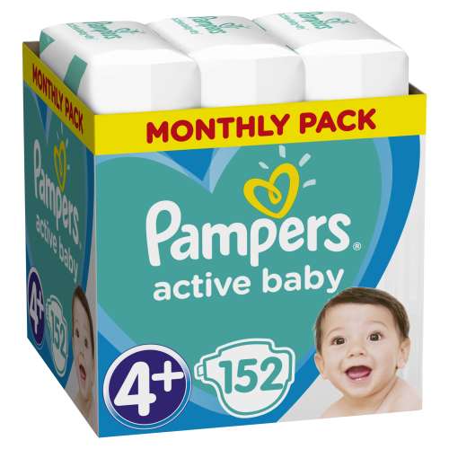 Pampers Active Baby havi Pelenkacsomag 10-15kg Maxi 4+ (152db) 30994650