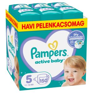 Pampers Active Baby havi Pelenkacsomag 11-16kg Junior 5 (150db) 145220457 - Pelenkázás