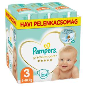 Pampers Premium Care havi Pelenkacsomag 6-10kg Midi 3 (204db) 47158733 Pelenkák