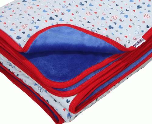 Szívecskés takaró 145 x 200 cm - Szív #fehér-piros 31267830