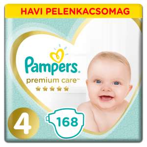 Pampers Premium Care havi Pelenkacsomag 9-14kg Maxi 4 (168db)