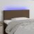Sötétbarna szövet led-es fejtámla 100x5x78/88 cm 129594230