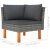 2 részes Kültéri Polyrattan Sarokkanapé - Szürke 53102727