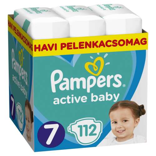 Pampers Active Baby havi Pelenkacsomag 15kg+ Junior 7 (112db) 32522602