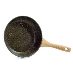 Fissman Magic Brown Bratpfanne mit Holzgriff, 20 x 4,5 cm, Aluminium, braun - Koch- & Backgeschirr