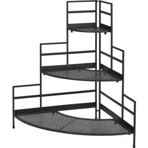 Eckregal für Pflanzen ProGarden, Metall, 84x60 cm, schwarz 53384497