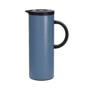 Excellent Houseware termos kanvica s dvojitými stenami, nerezová oceľ/sklo, modrá, 1 liter - Termosky a fľaše na nápoje