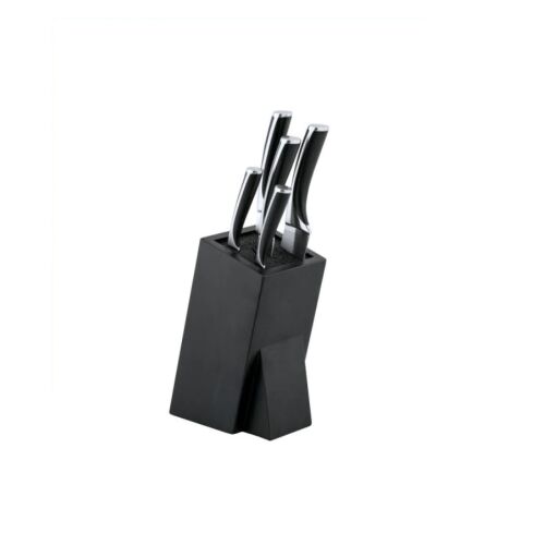 Carl Schmidt Sohn 6-teiliges Messerset mit schwarzem Holzblock