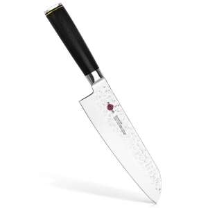 Fissman Kensei Kojiro Santoku Messer, AUS-8 Stahl, 18 cm, Silber/Schwarz - Fissman