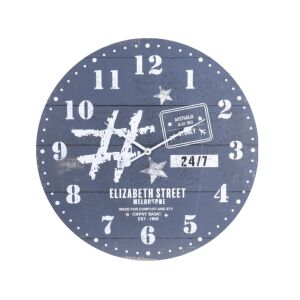 Excellent Houseware blaue dekorative Wanduhr, 55 cm, Vintage-Design - Innenarchitektur