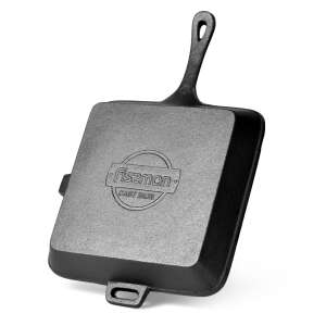 Fissman tigaie grill din fontă, 26x4,5 cm, negru, vedere din lateral - Fissman