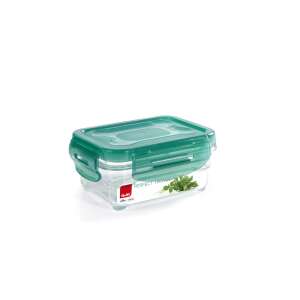 Ibili Tritan airtight food container, rectangular, transparent with green lid - Food storage container