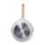 Fissman Shadow Borneo deep frying pan bottom, 28cm, aluminum, gray with wooden handle