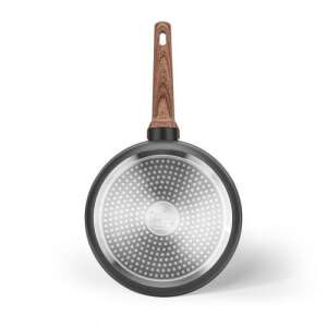 Fissman Diamond 28cm deep frying pan with wooden handle, black - Fissman