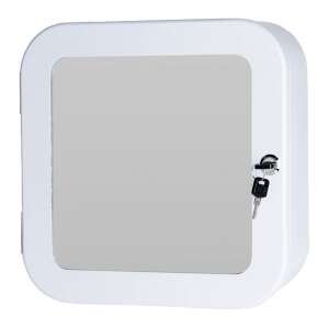 Koopman International medicine cabinet with mirror, stainless steel and glass, 32x32x11.5 cm - Medicine cabinet