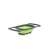 Zeller Collapsible Silicone Strainer with Handles, Green and Grey, folded