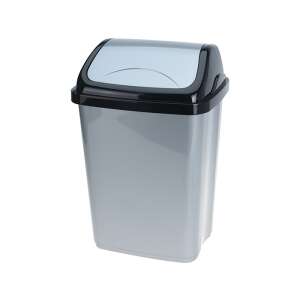 Excellent Houseware 10 liter plastic trash can with lid, black and grey - Excellent Houseware Trash can