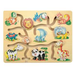 Woodyland Tier-Labyrinth Holz-Entwicklungsspielzeug, 90313 - Schaukelpferde, Schaukeltiere und Entwicklungsspiele für Kinder im Kindergartenalter