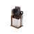 Carl Schmidt Sohn Soltau 6-piece knife set with wooden block, stainless steel, silver/brown, with kitchen utensils