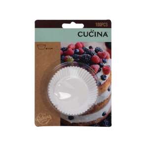 La Cucina 100 pachete de hârtie pentru cupcakes albe, 6 cm - Hârtii pentru brioșe