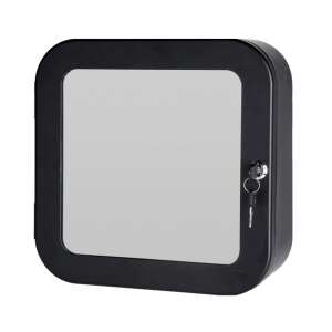 Koopman International Medicine Cabinet with Mirror, Stainless Steel/Glass, 32x32x11.5 cm - Medicine cabinet