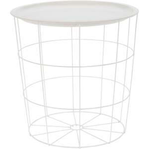 White metal side table with round top, Home&Styling Collection - Coffee Table