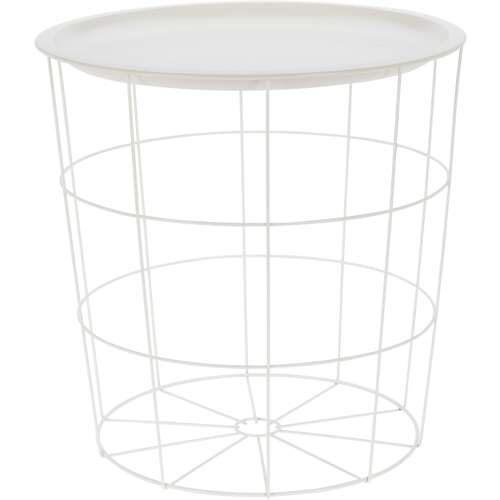 White metal side table with round top, Home&Styling Collection
