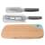 BergHOFF Leo cheese knife and cutting board set, stainless steel and bamboo, multi-colored