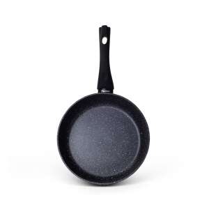 Fissman Fiore deep frying pan, black, non-stick, marble coating - Fissman